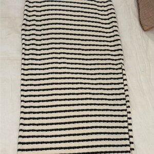 ILLA ILLA Black and Cream Striped Maxi Dress